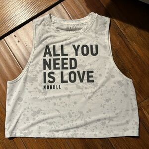 NoBull crop medium tank special edition all you need is love.